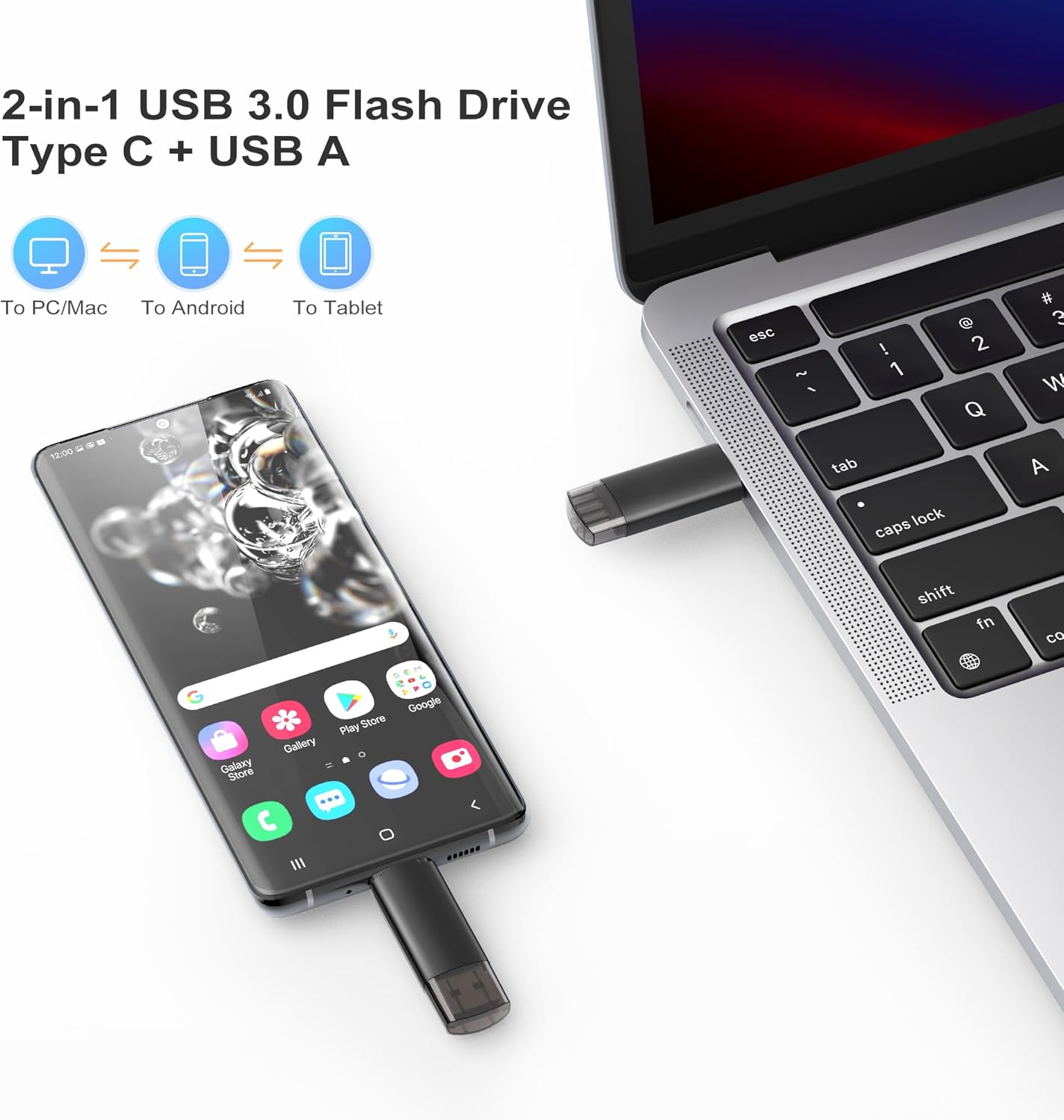 Joiot Chiavetta USB 32GB Dual USB-A & USB-C 3.0 - immagine 3
