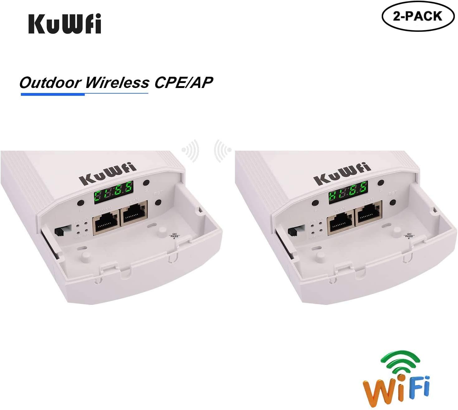 Kuwfi Access Point Esterno 900Mbps Wireless Bridge - immagine 5