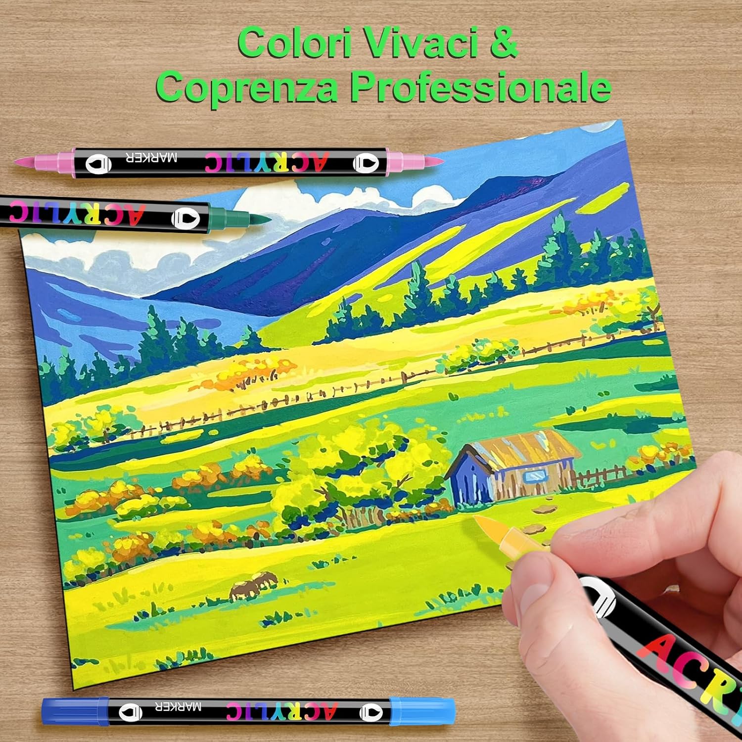 Pennarelli Acrilici Doppia Punta 48 Colori 24 Pezzi - immagine 4