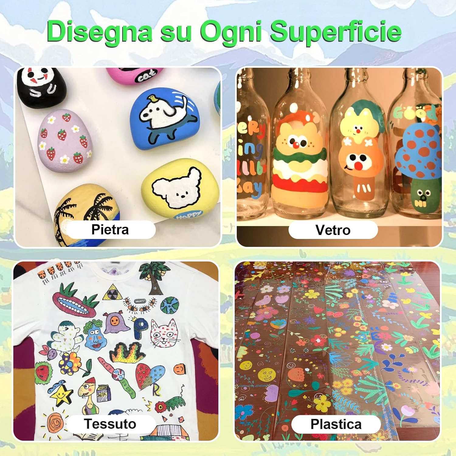 Pennarelli Acrilici Doppia Punta 48 Colori 24 Pezzi - immagine 5