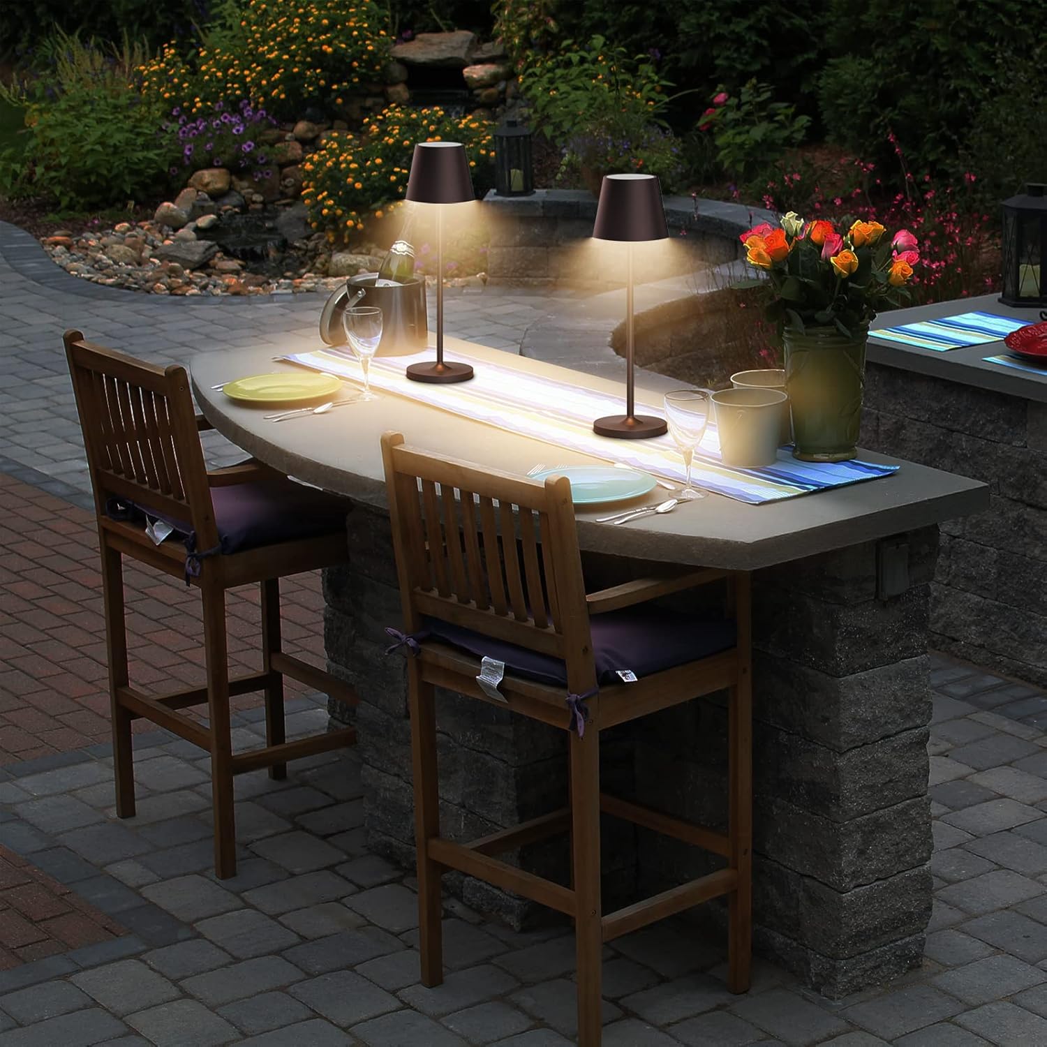 K-Bright Lampada LED da Tavolo Dimmerabile H38cm, Bronze - immagine 6