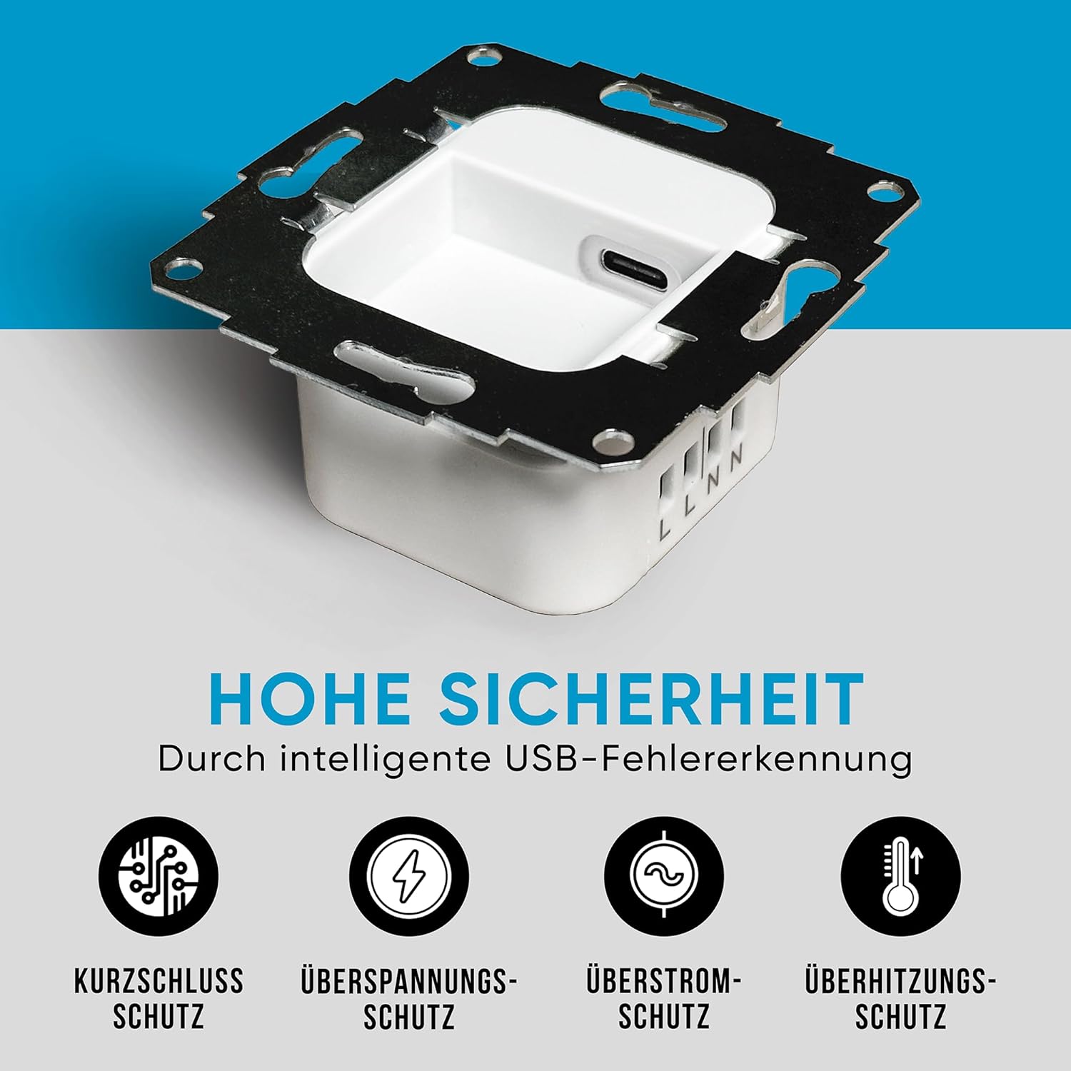 Alimentatore da Incasso USB 20W - immagine 2