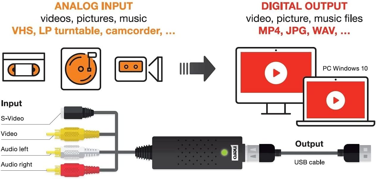 Nero Recode Stick - Digitalizzatore Videocassette con AI - immagine 5