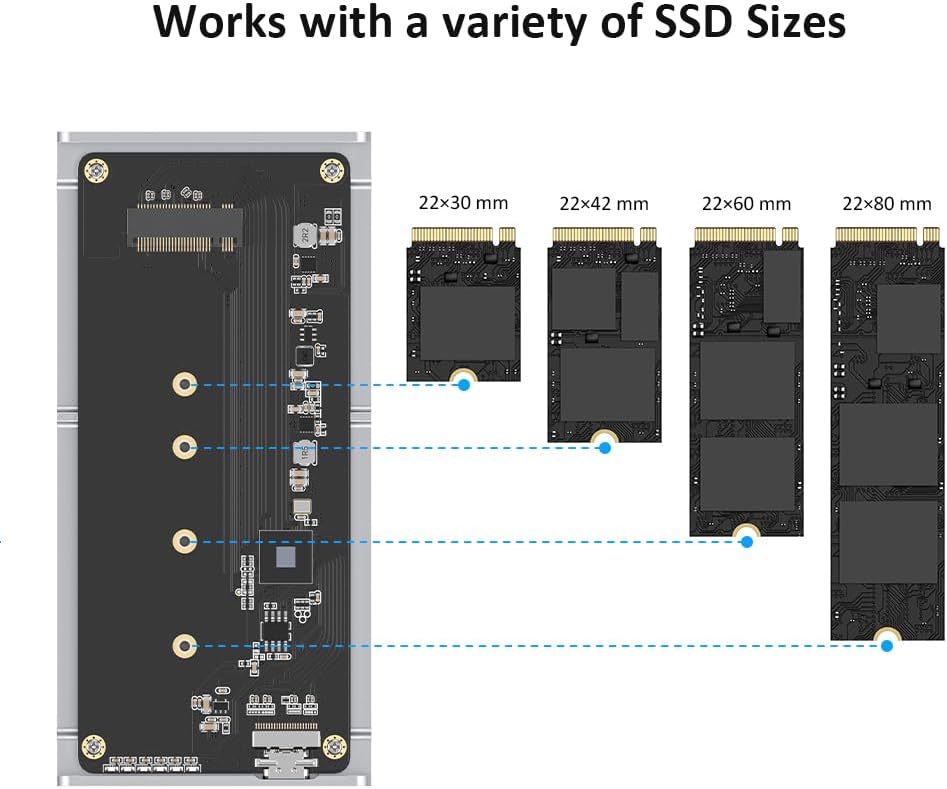 Akkyajaure Enclosure M.2 NVMe SSD Fanless 40Gbps, Silver - immagine 5