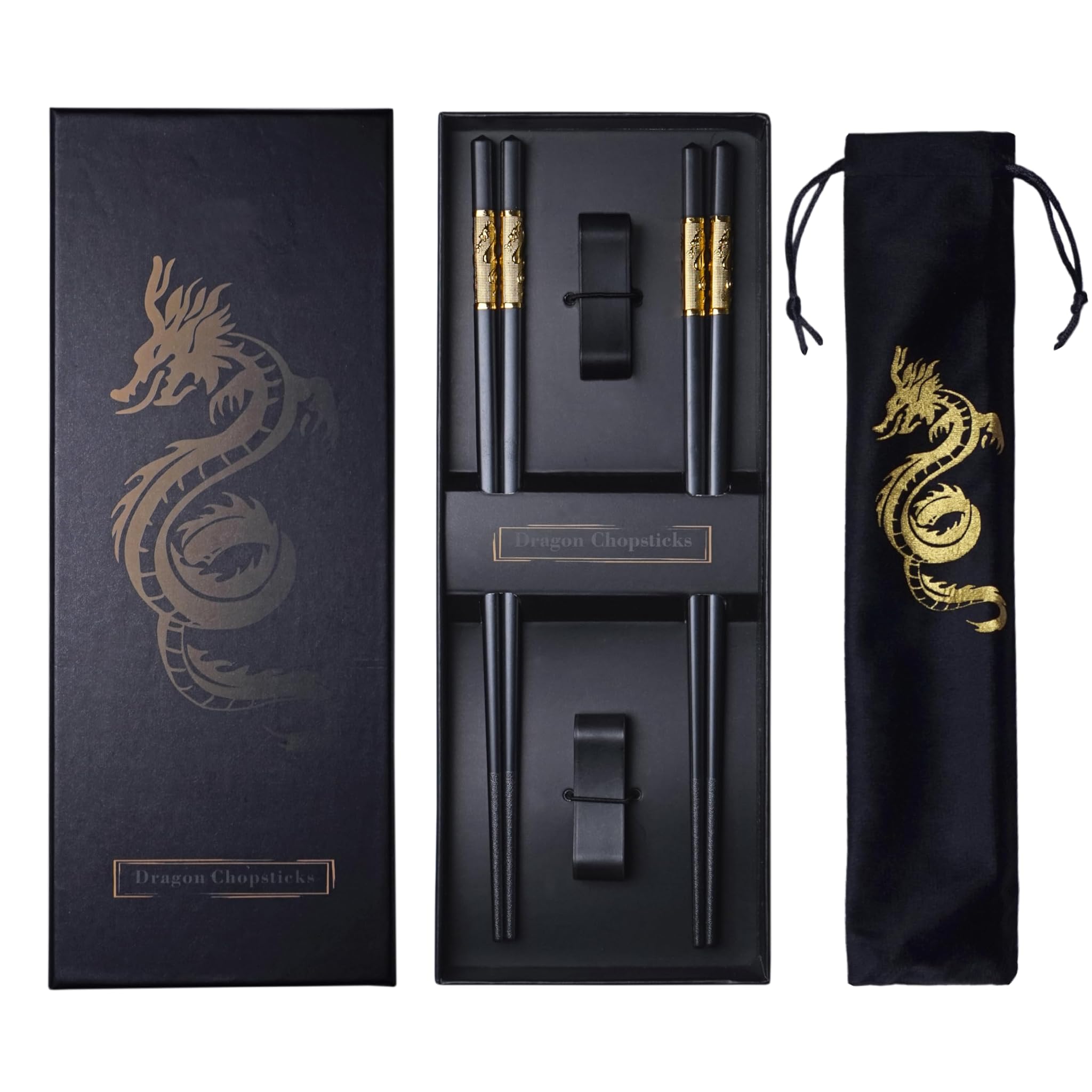 Bacchette Cinesi Drago Dorato - Set 2 Paia