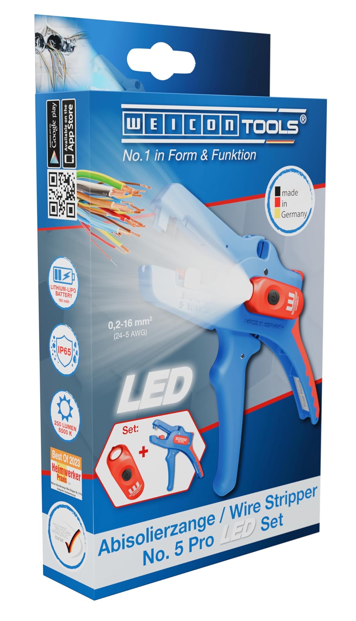 Weicon Pinza Spelafili n. 5 Pro con LED