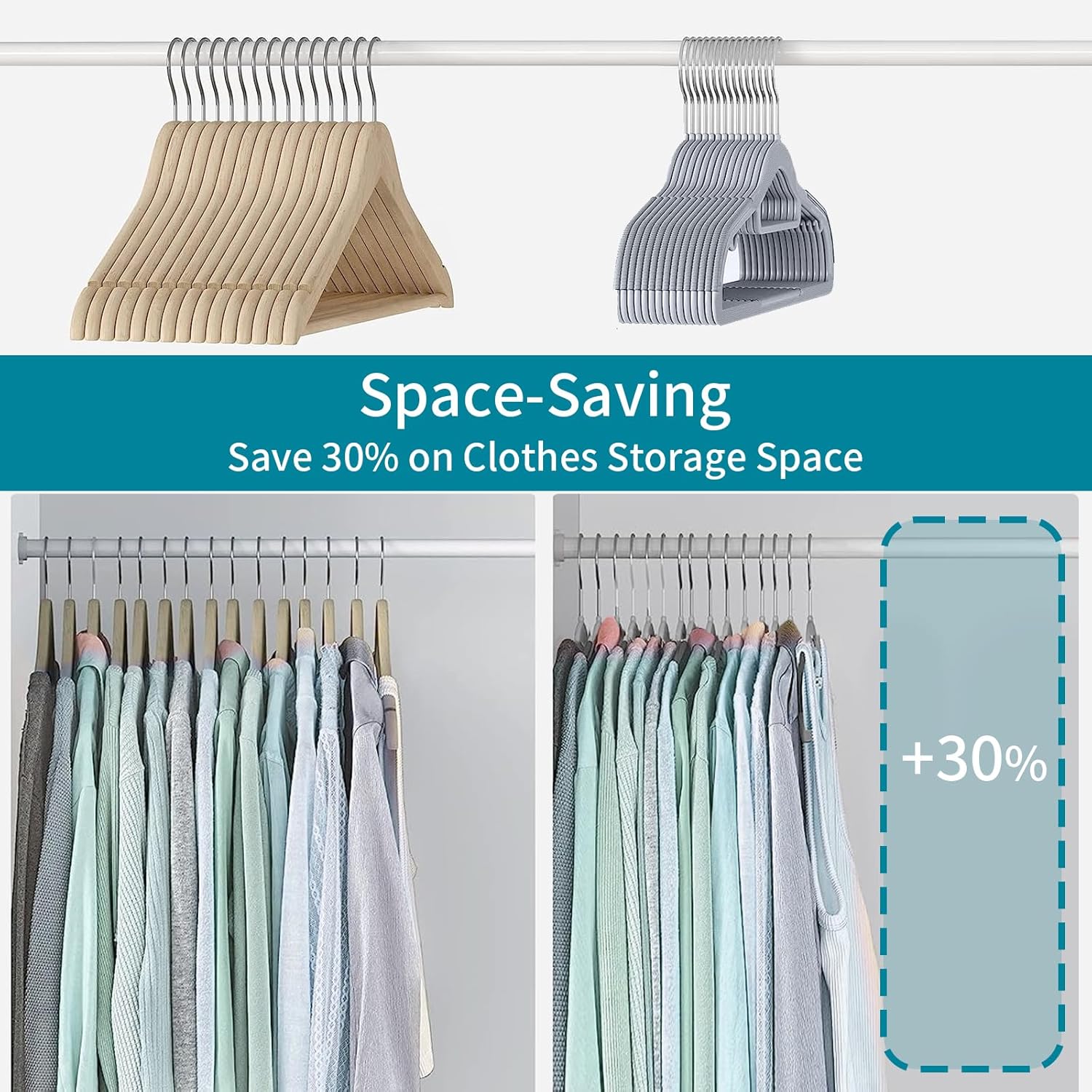 Abheng Grucce in Plastica 100 Pezzi, Grigio - immagine 3