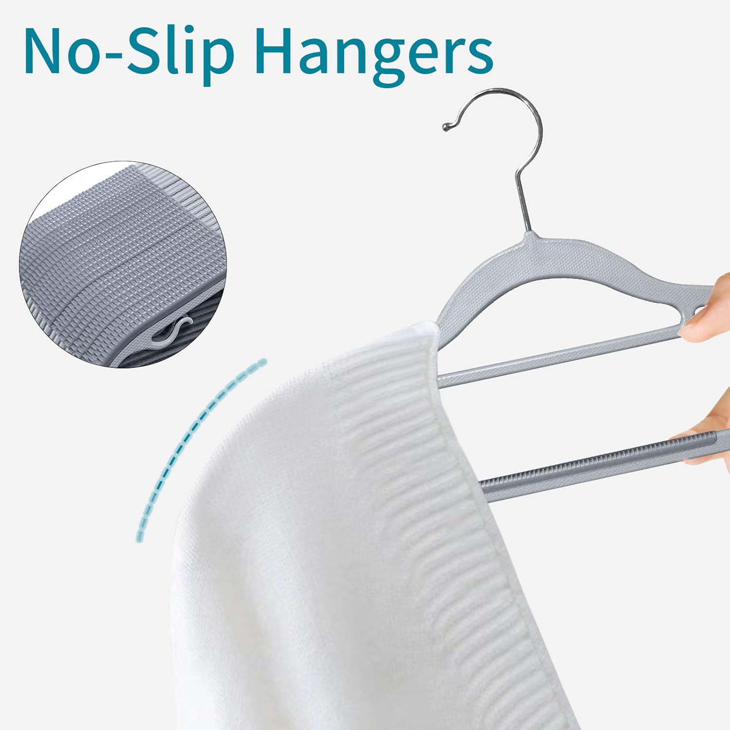 Abheng Grucce in Plastica 100 Pezzi, Grigio - immagine 6