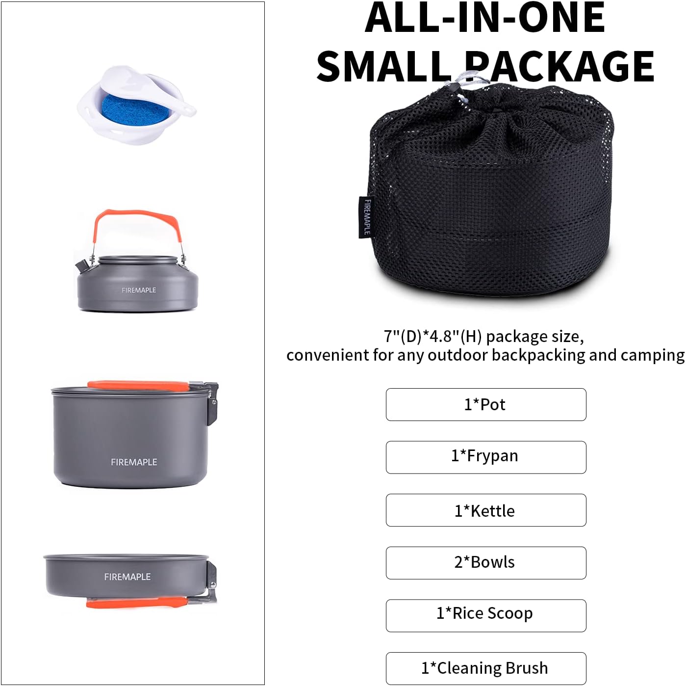 Fire-maple Feast 2 - Set Pentole Campeggio, Orange - immagine 4