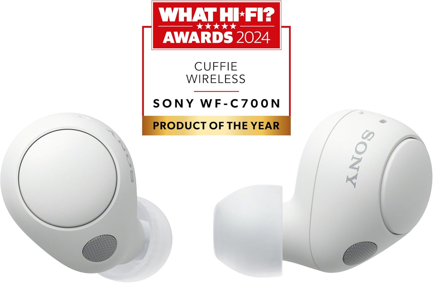 Sony WF-C700N - Cuffie True Wireless Noise Cancelling, Bianco - immagine 2