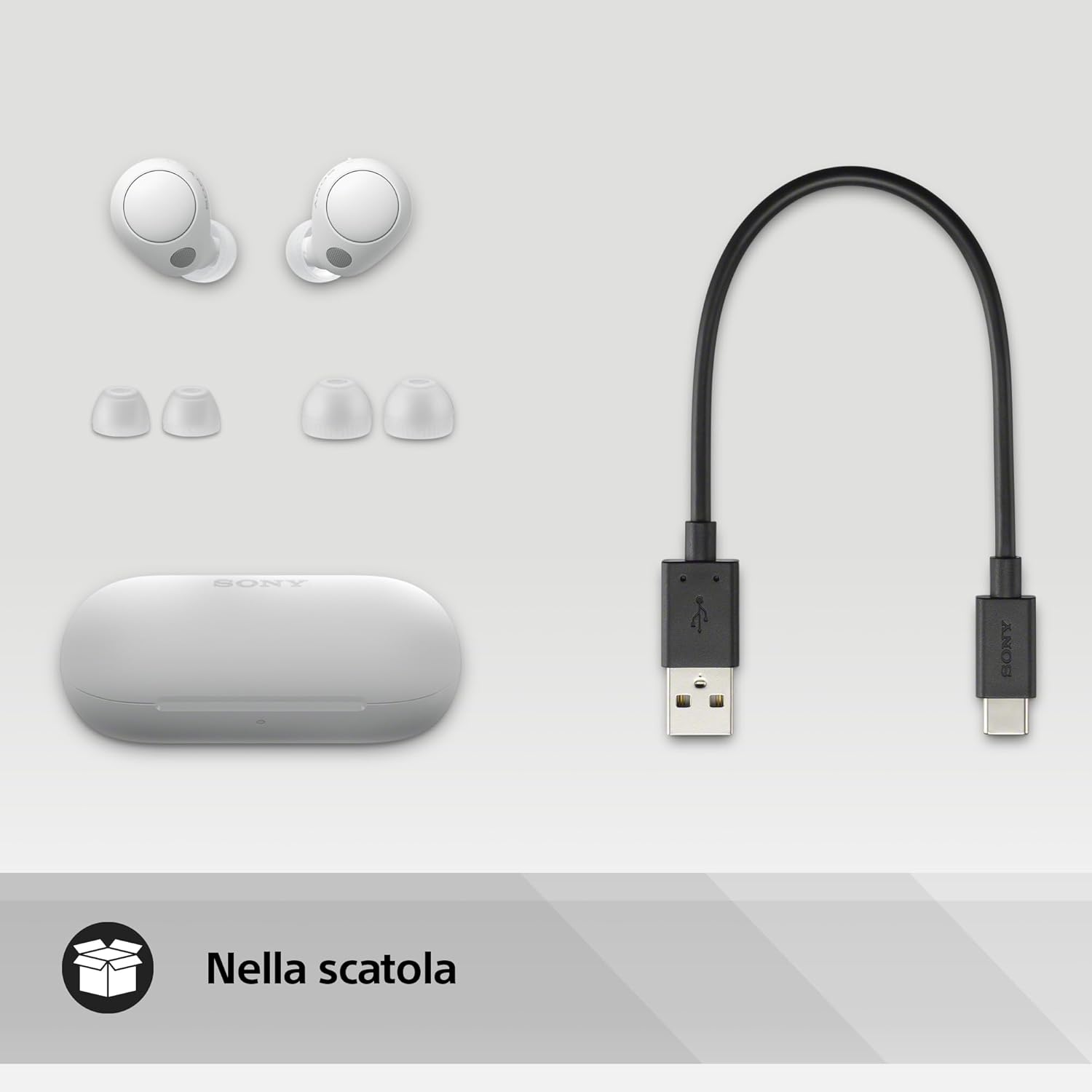 Sony WF-C700N - Cuffie True Wireless Noise Cancelling, Bianco - immagine 7