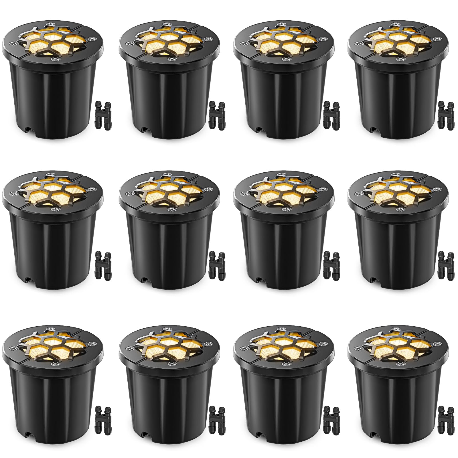 Hiboitec Luci Esterne per Esterni IP67 Impermeabili (12 pz)