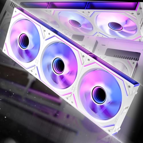 Asiahorse DAWN Pro RGB - Ventola PC 120mm ARGB 3 pezzi, Bianco