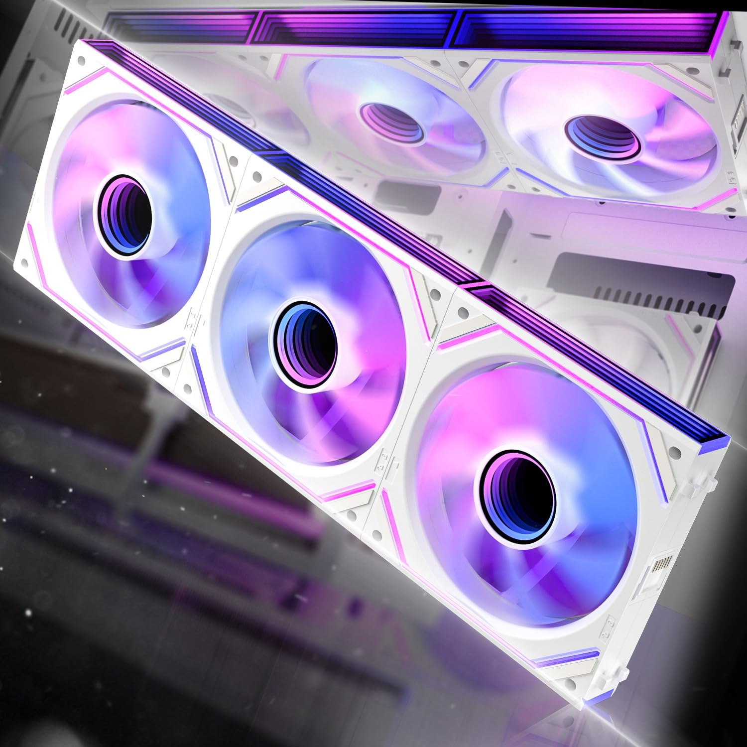 Asiahorse DAWN Pro RGB - Ventola PC 120mm ARGB 3 pezzi, Bianco - immagine 1