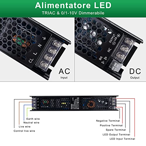 Reylax Trasformatore LED Dimmerabile 24V 200W - immagine 2
