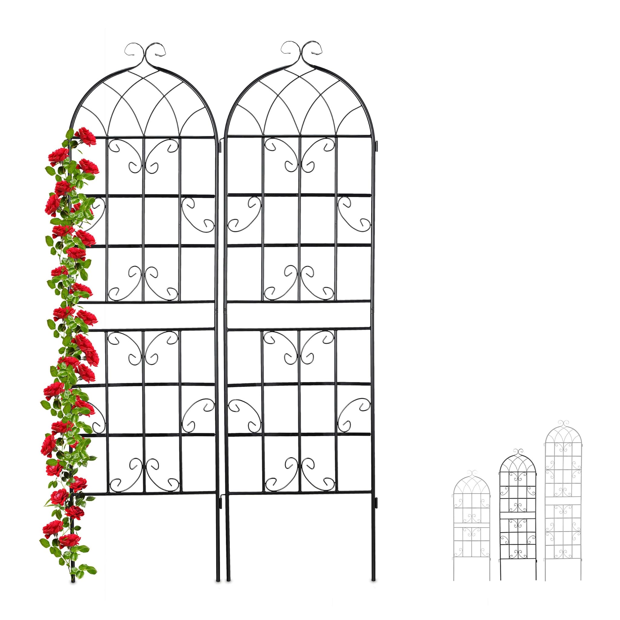 Relaxdays Griglia per Rampicanti 180x50 cm (Set da 2)