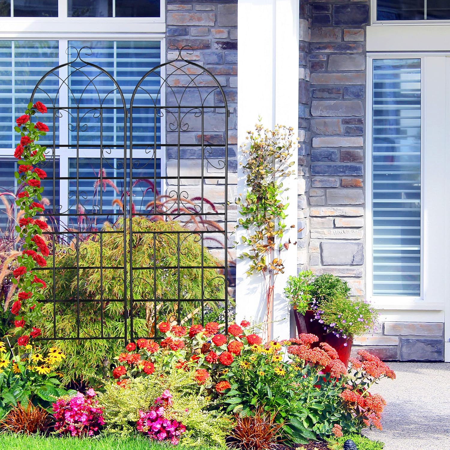 Relaxdays Griglia per Rampicanti 180x50 cm (Set da 2) - immagine 5