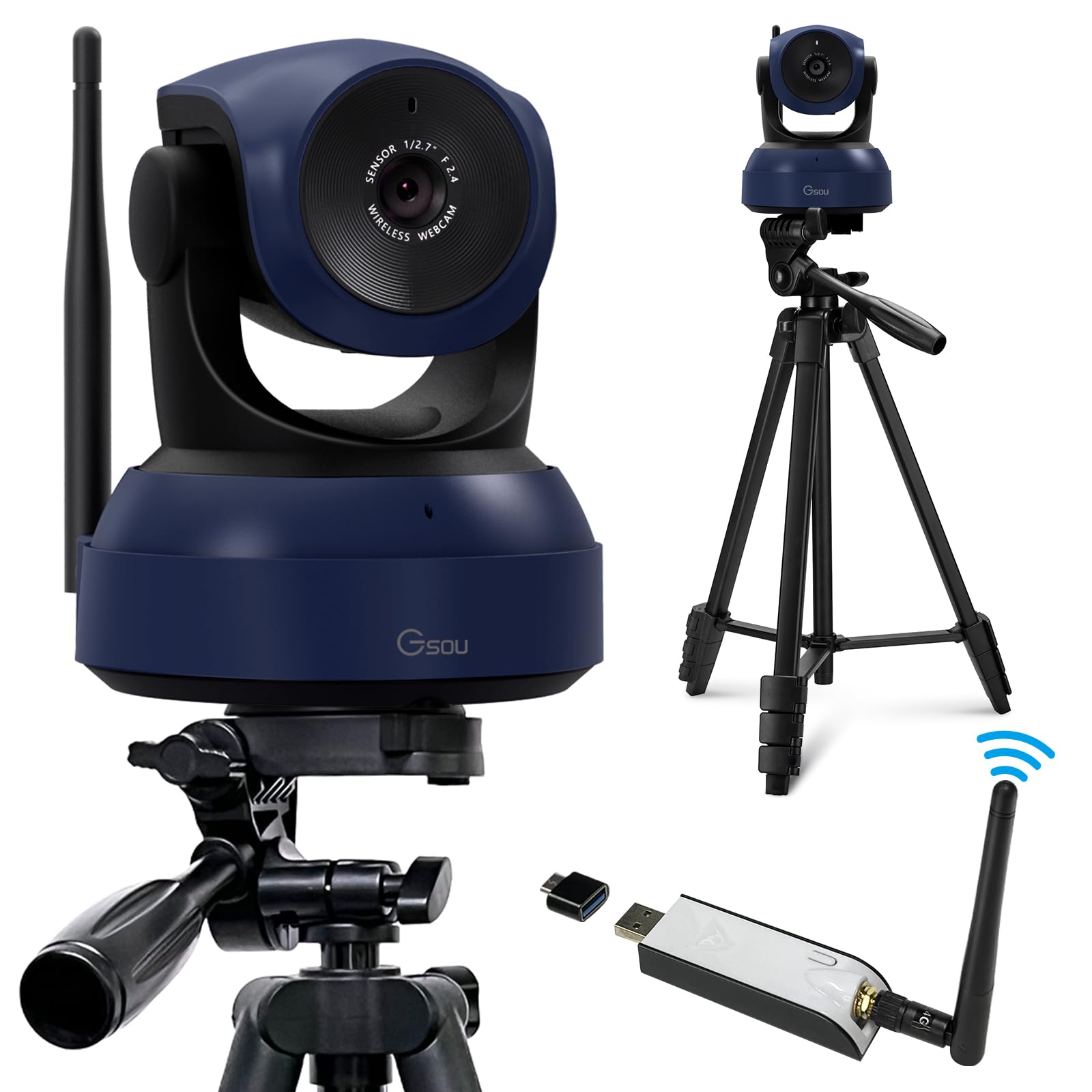 Gsou Webcam Wireless HD 1080P Plug and Play