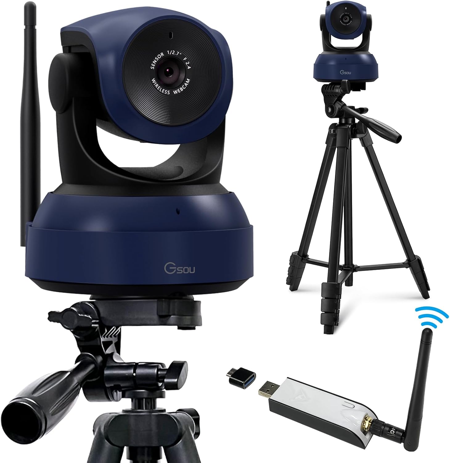Gsou Webcam Wireless HD 1080P Plug and Play - immagine 1