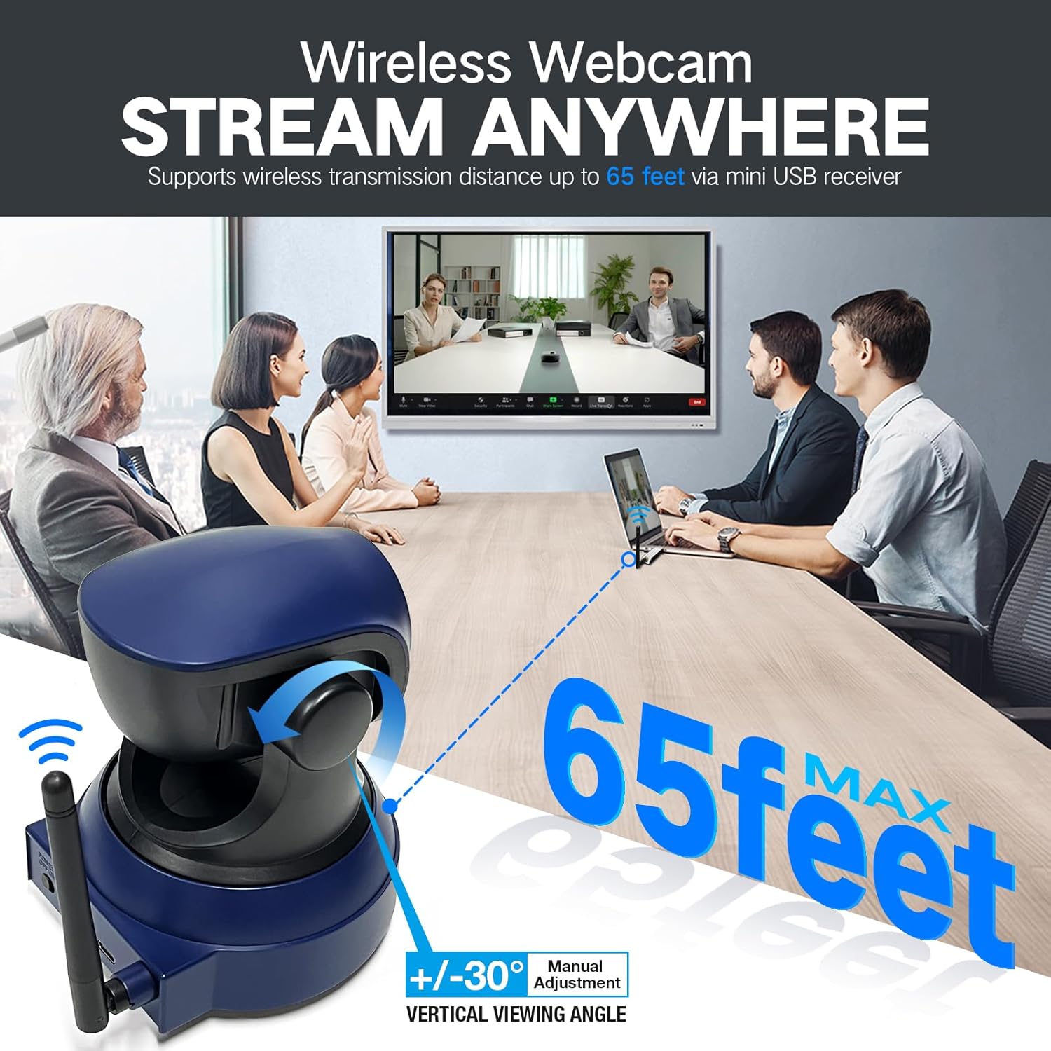 Gsou Webcam Wireless HD 1080P Plug and Play - immagine 3