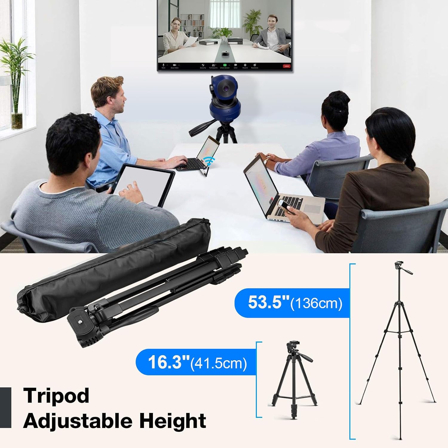 Gsou Webcam Wireless HD 1080P Plug and Play - immagine 6