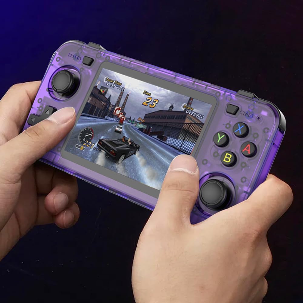 Nuova Console da Gioco R36H Portatile 3.5" IPS, Lila - immagine 4