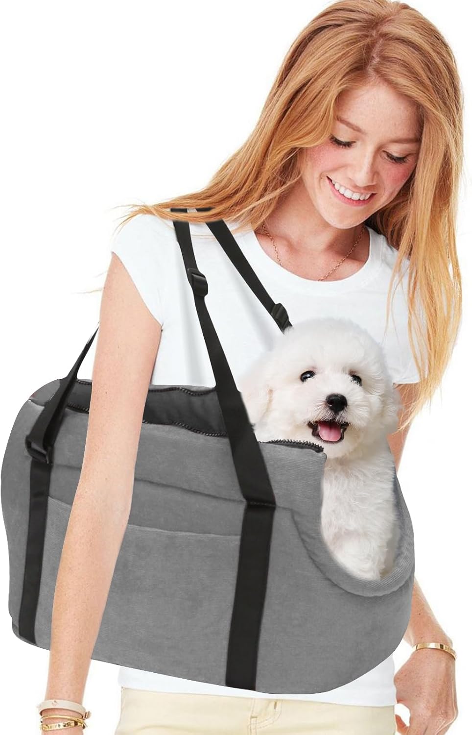 PETCUTE Trasportino Cane e Gatti Borsa per Cane Borsa da Trasporto per Cani traspirante Borsa da Viaggio per Animali Domestici