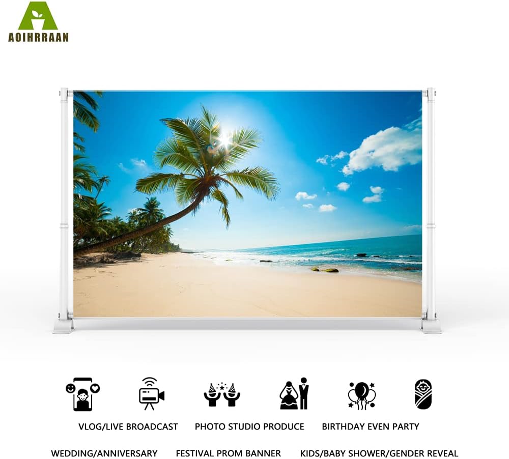 Aoihrraan Sfondo Spiaggia Tropicale 3x2,5m - immagine 2