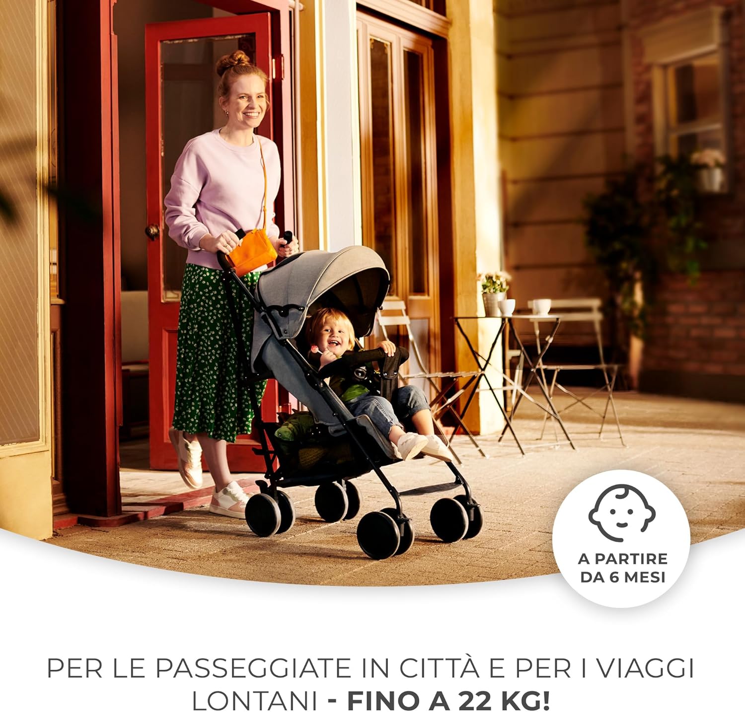 Kk Kinderkraft Passeggino Leggero SIESTA, Grigio - immagine 3