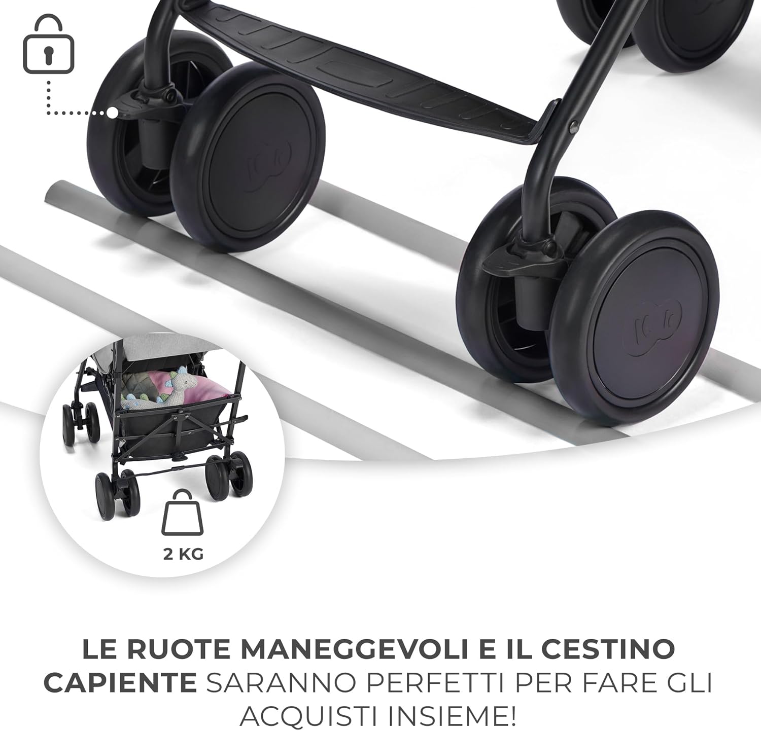 Kk Kinderkraft Passeggino Leggero SIESTA, Grigio - immagine 4