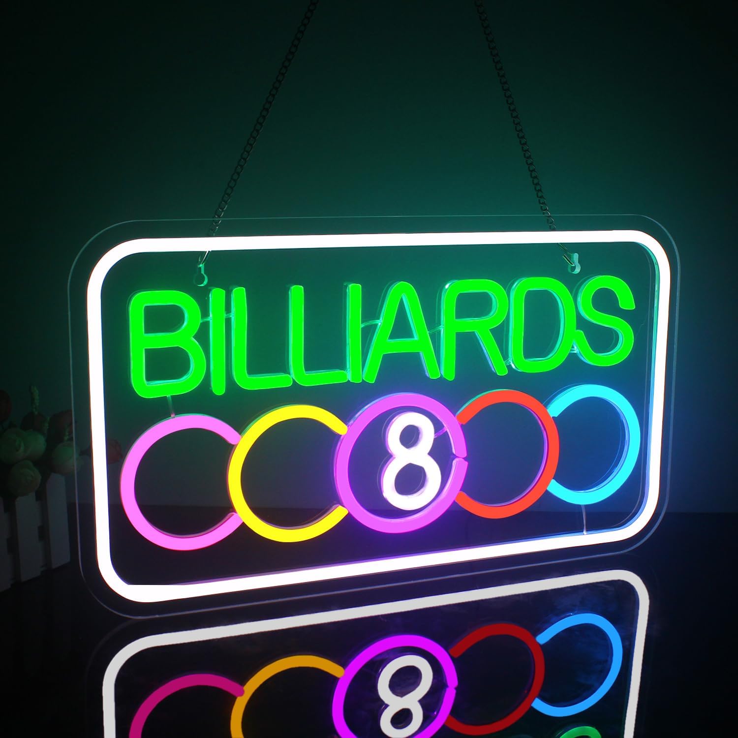 Looklight Insegna al Neon LED "Billiards" Dimmerabile - immagine 1