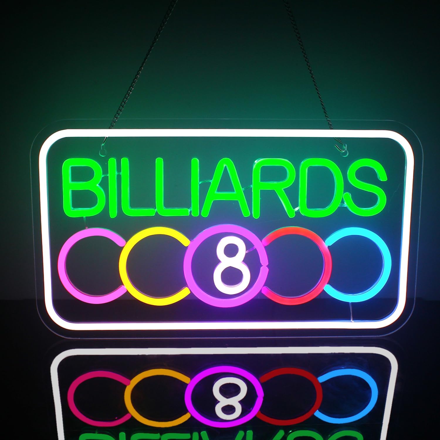 Looklight Insegna al Neon LED "Billiards" Dimmerabile - immagine 2