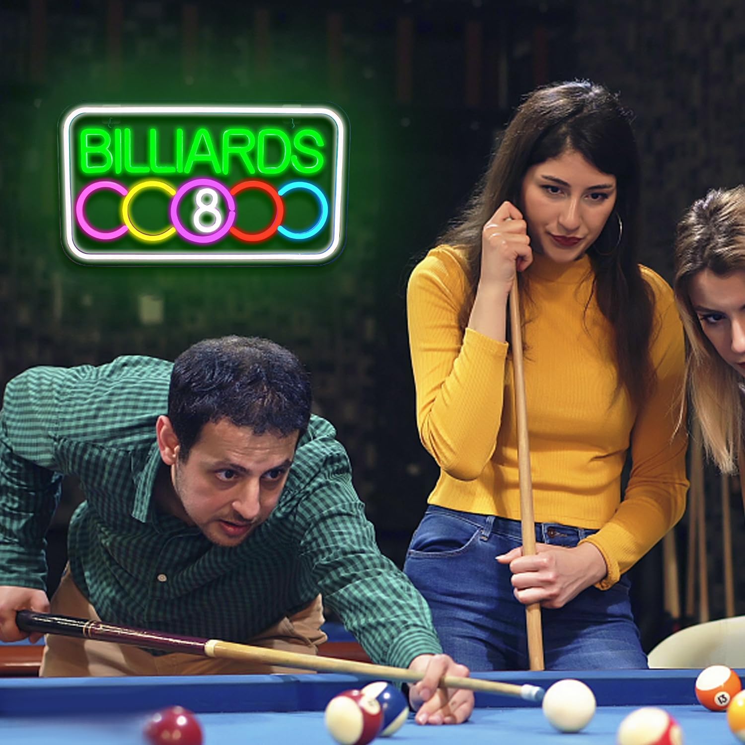 Looklight Insegna al Neon LED "Billiards" Dimmerabile - immagine 5