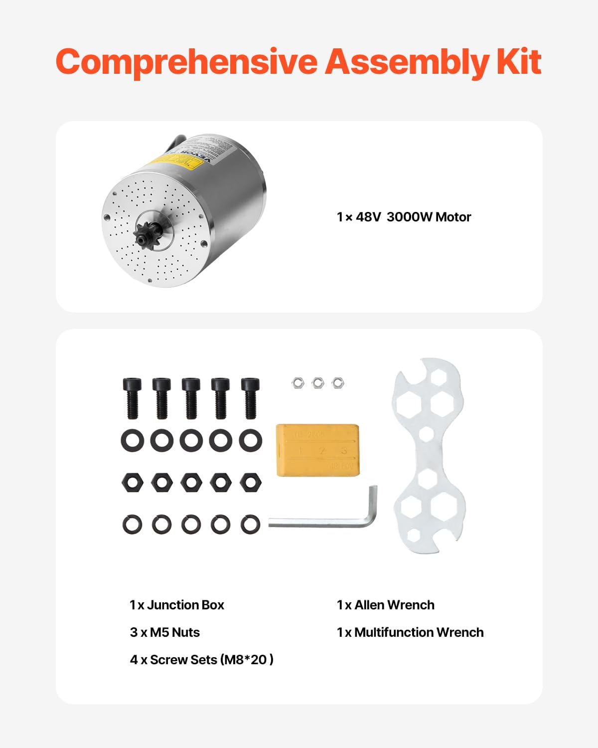 Vevor Kit Motore Elettrico Brushless DC 3000W 72V - immagine 5