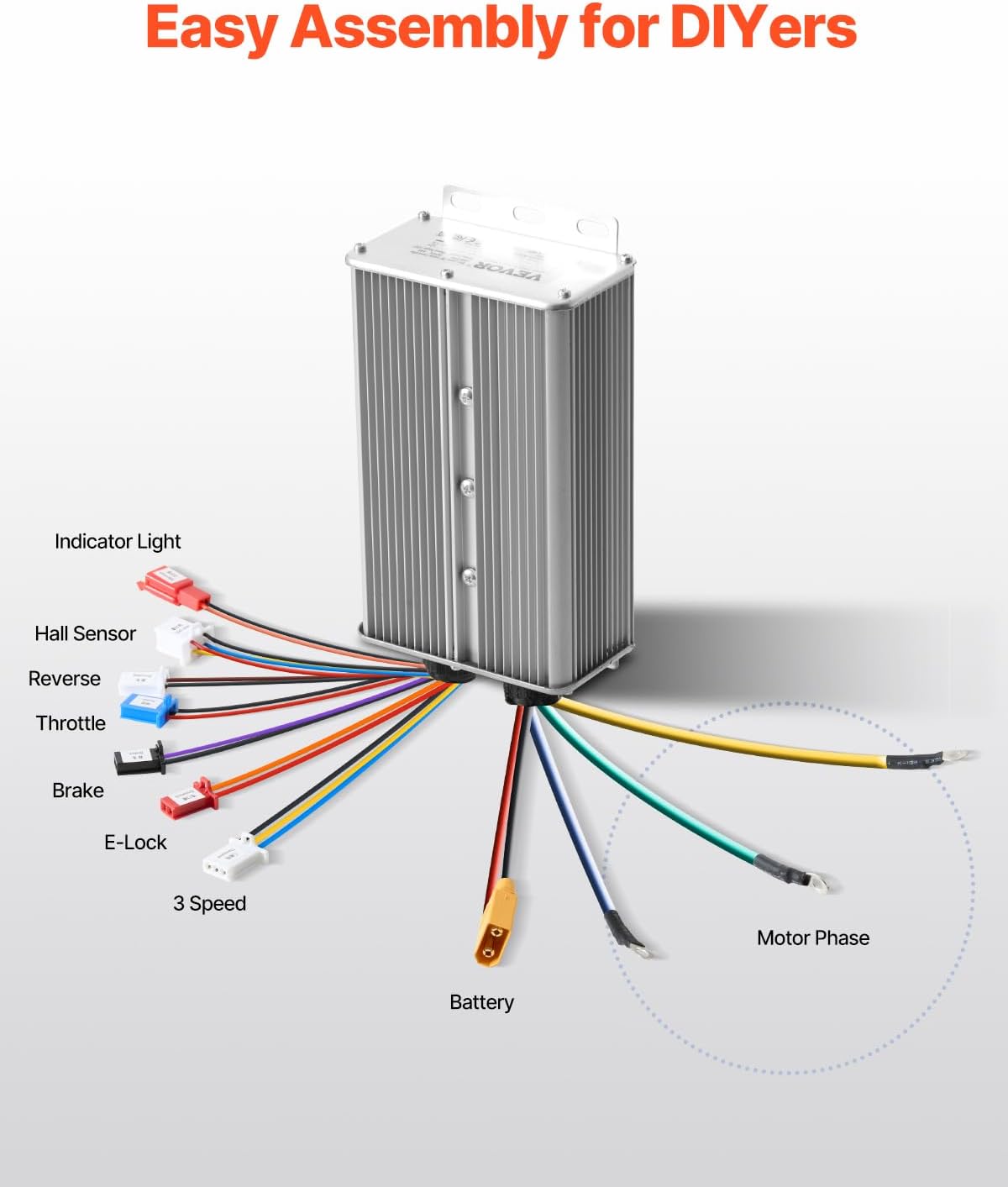 Vevor Kit Motore Elettrico Brushless DC 3000W 72V - immagine 6