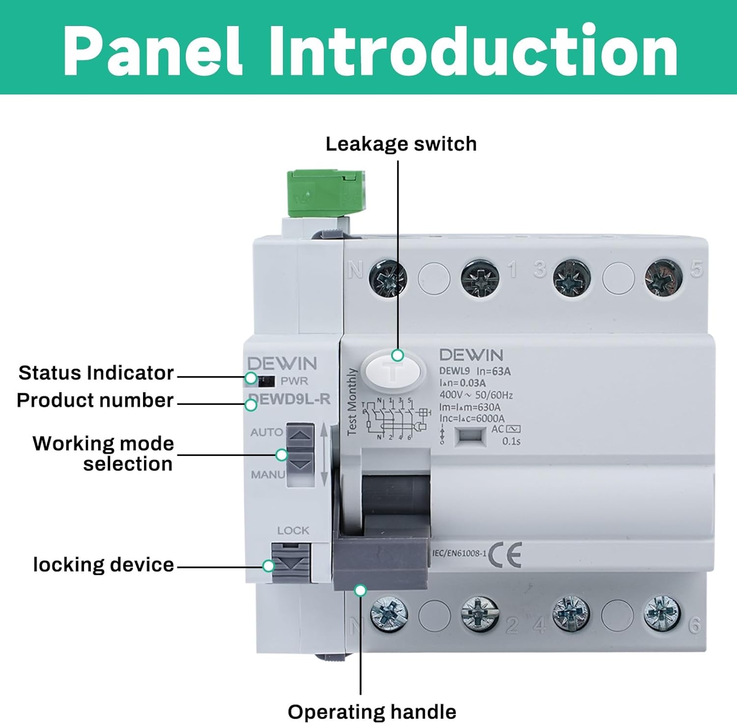 Dewin Interruttore Differenziale Riarmo Automatico 63A - immagine 4