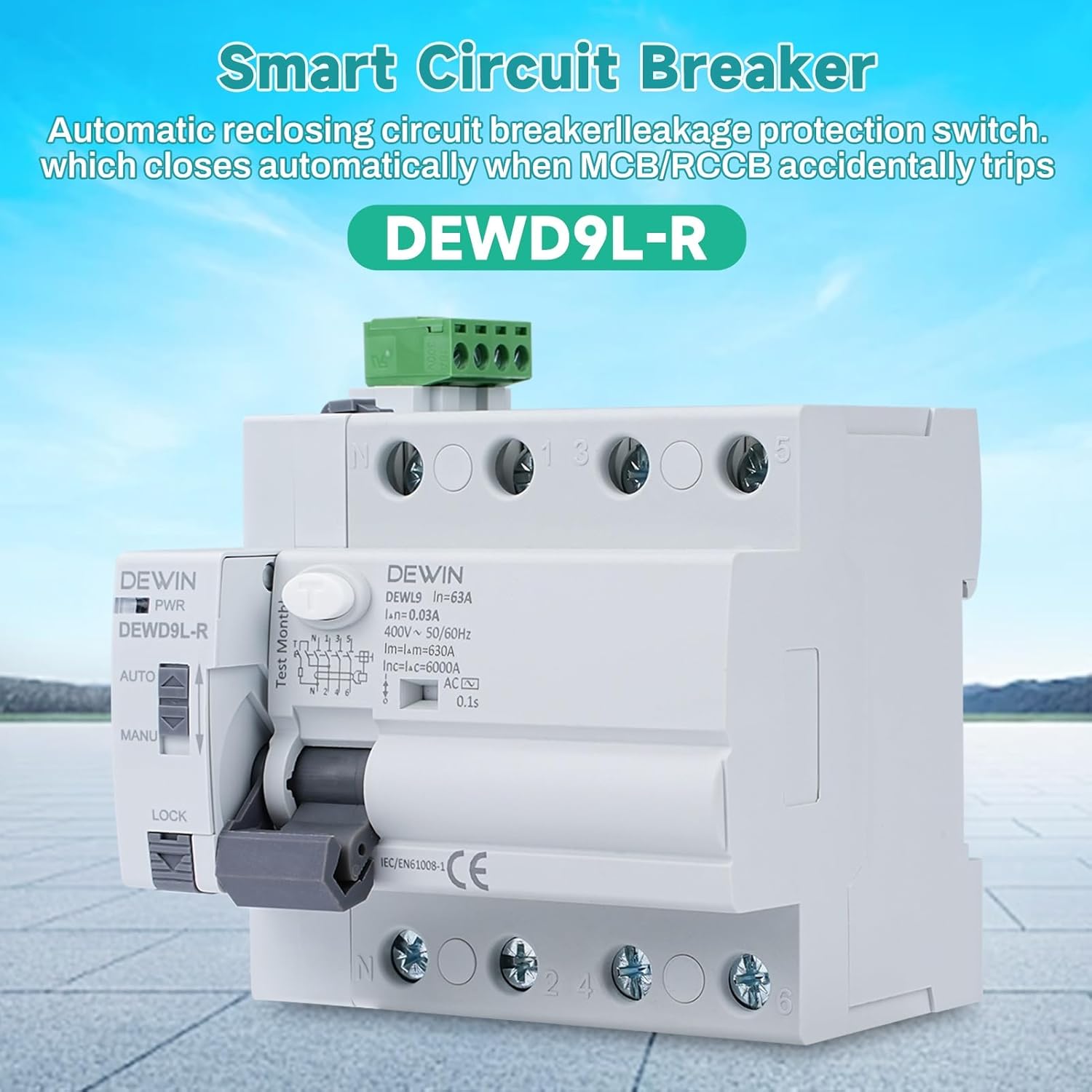 Dewin Interruttore Differenziale Riarmo Automatico 63A - immagine 7