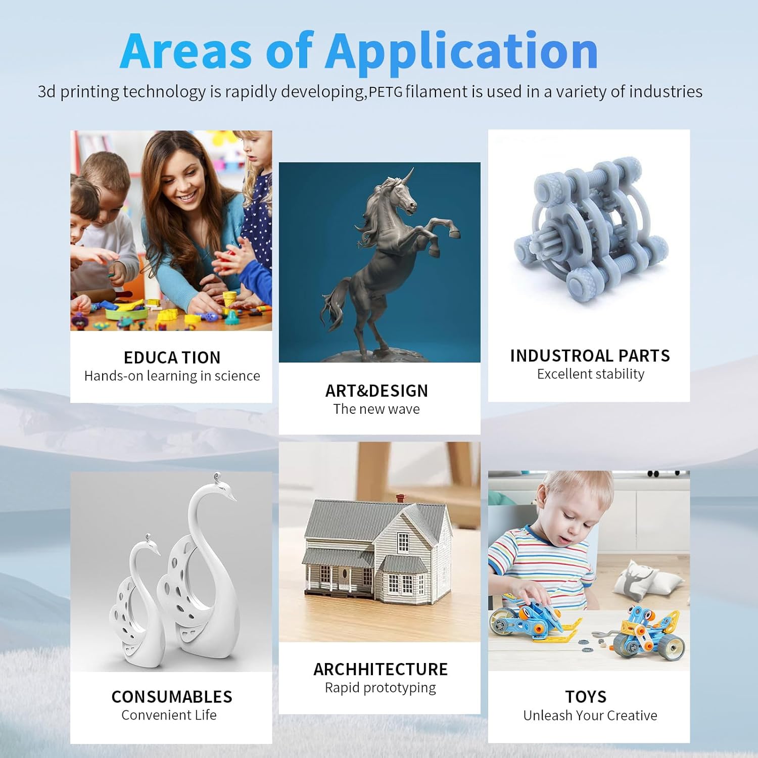 Creality Official Filamento PETG Nero 1.75mm 2Kg - immagine 6