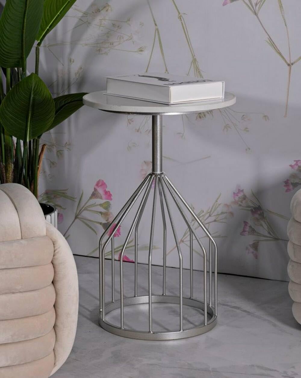 Dmora - Tavolino da Salotto Lepenci 38x38 h58cm, Argento