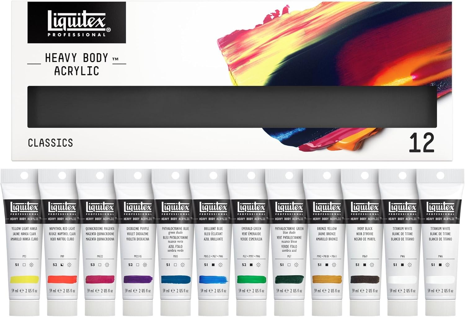 Liquitex Heavy Body - 12 Tubi Da 59 ml - immagine 1