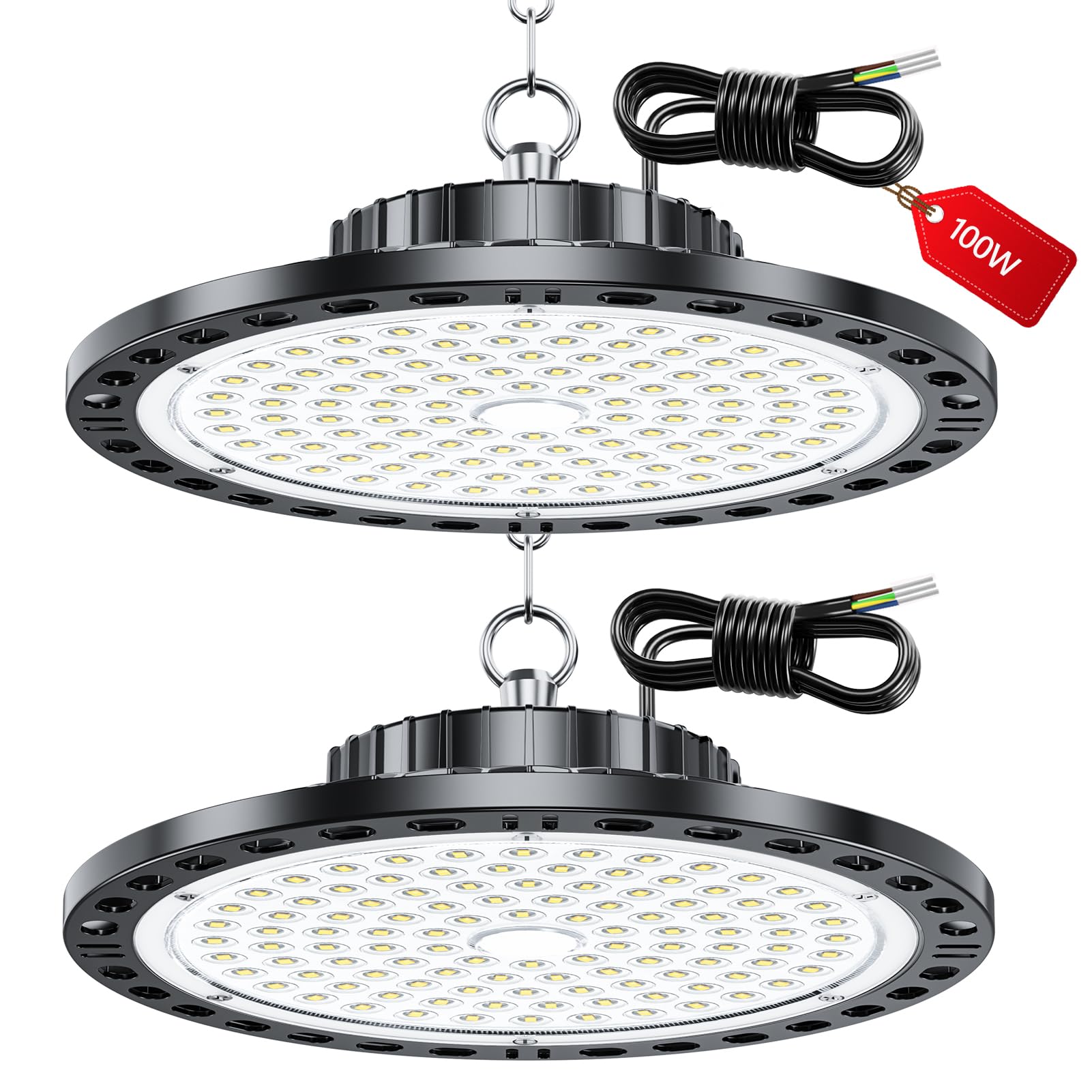 UFO Faretto LED Industriale 100W 10000LM (2 pz)