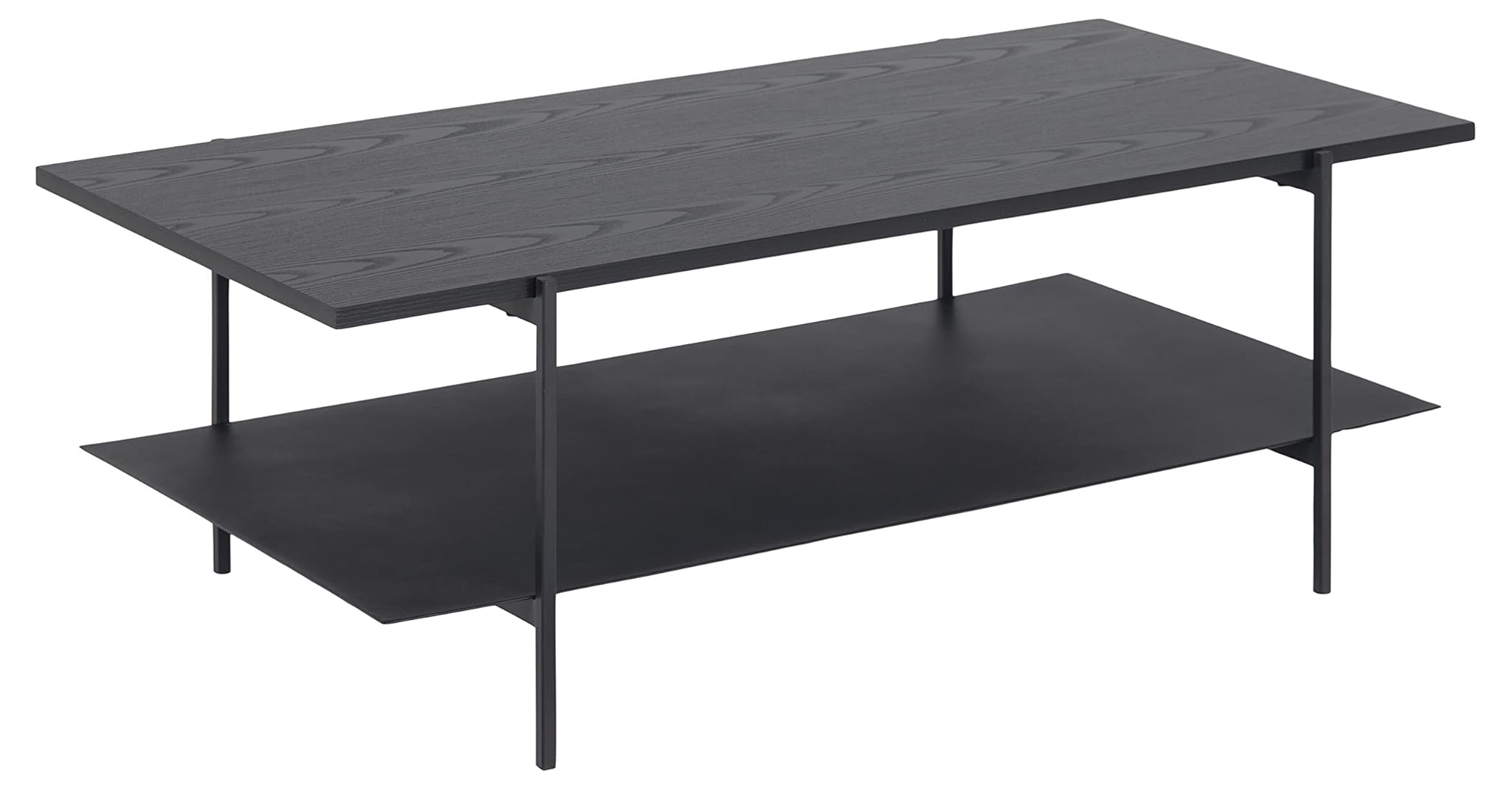 AC Design Furniture Augusta - Tavolino in legno, 40 x 115 x 60 cm, colore: Nero