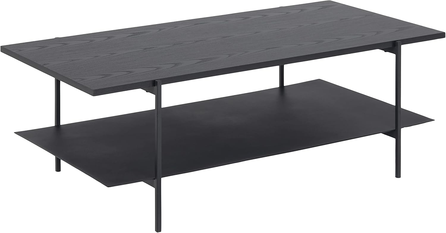 AC Design Furniture Augusta - Tavolino in legno, 40 x 115 x 60 cm, colore: Nero - immagine 1