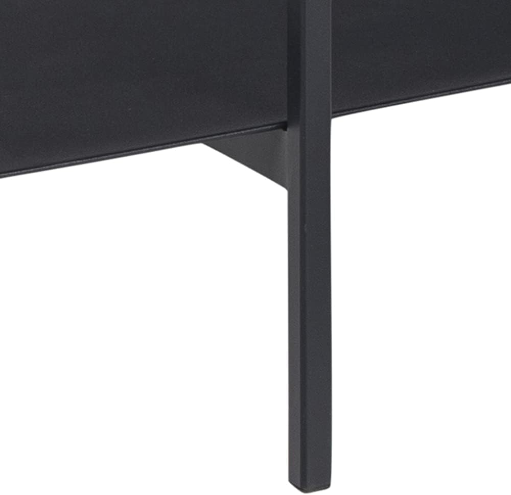 AC Design Furniture Augusta - Tavolino in legno, 40 x 115 x 60 cm, colore: Nero - immagine 6