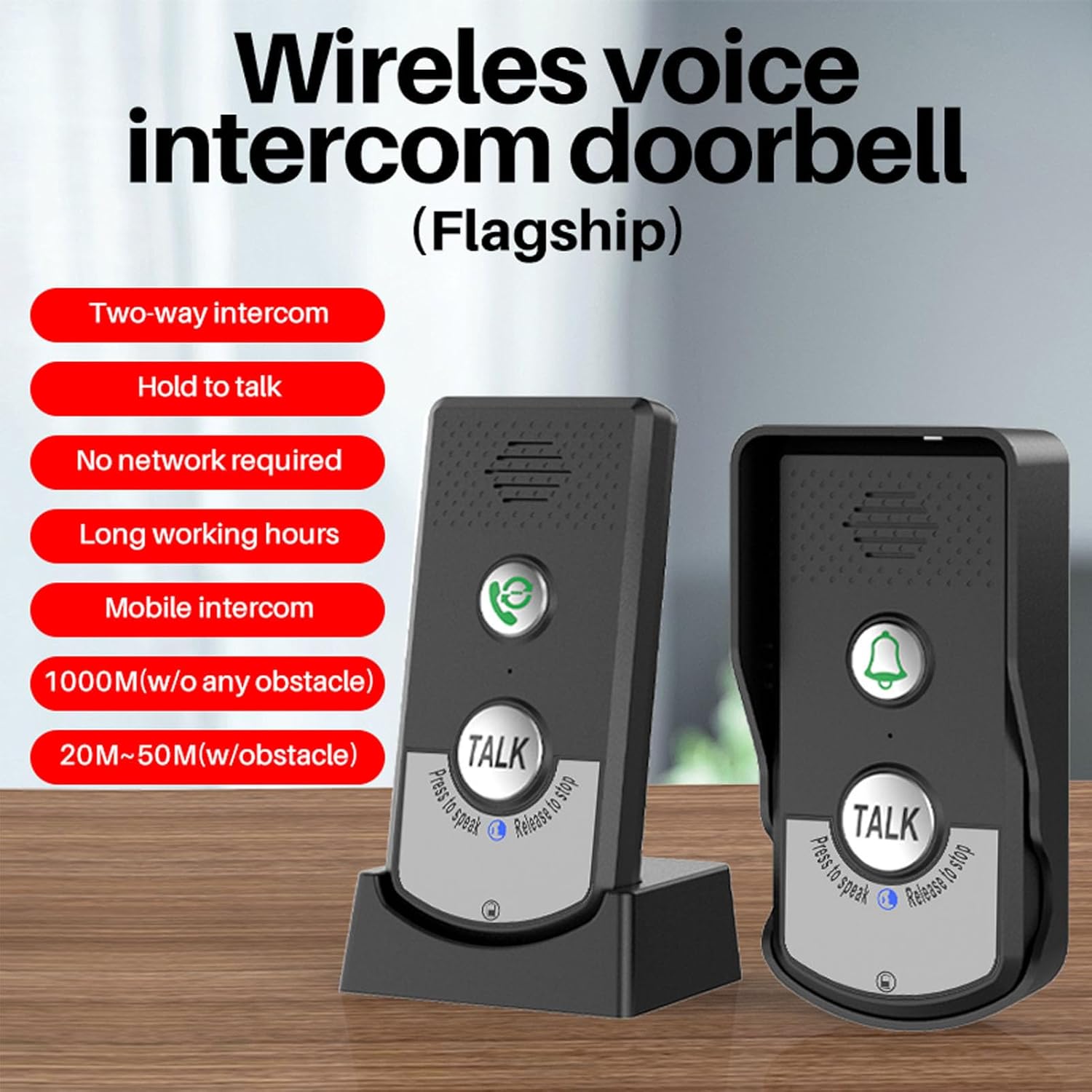 Evtscan Interfono Wireless con Raggio Lungo 1500m - immagine 2