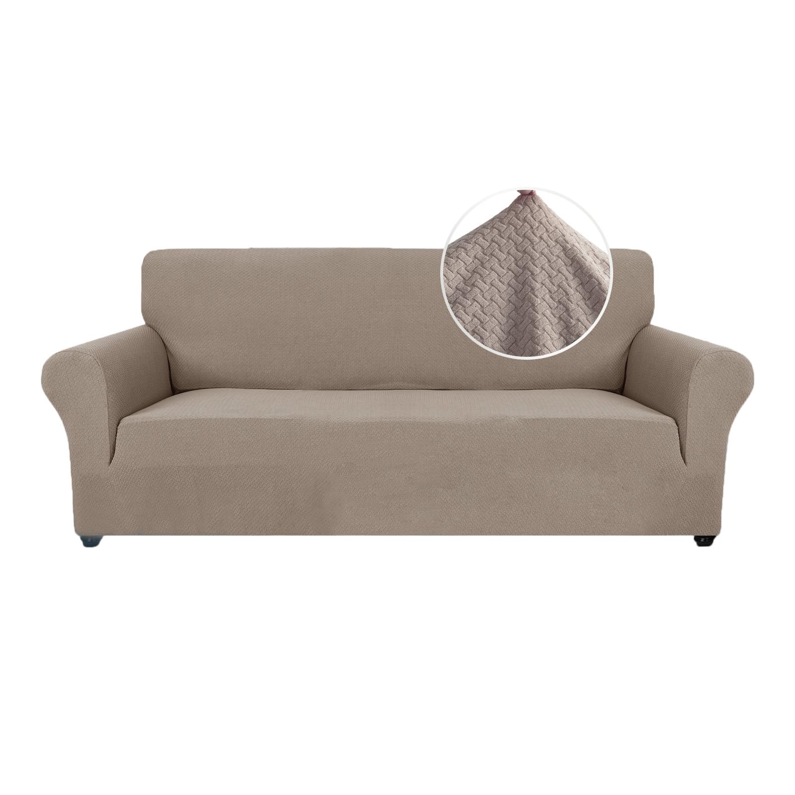 Ystyle Copridivano 3 Posti Elasticizzato, Cachi