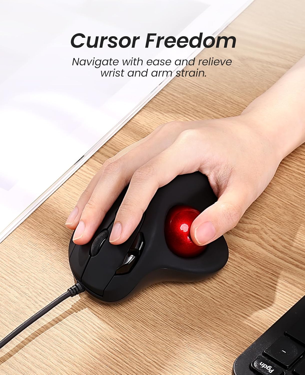 Nulea Mouse Trackball Cablato Ergonomico - immagine 2