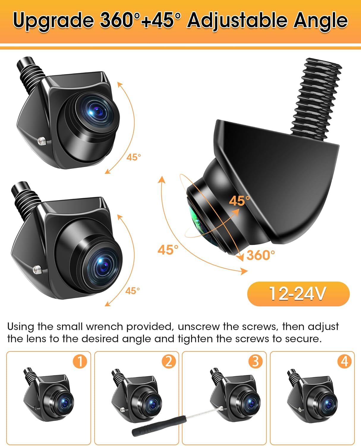 Telecamera Retromarcia Auto 360° Ruotabile - immagine 3