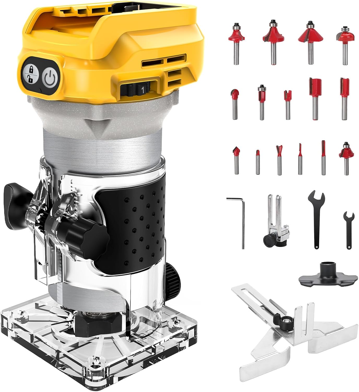 Wingfly Fresatrice per Bordi a Batteria per Dewalt 18V/20V - immagine 1