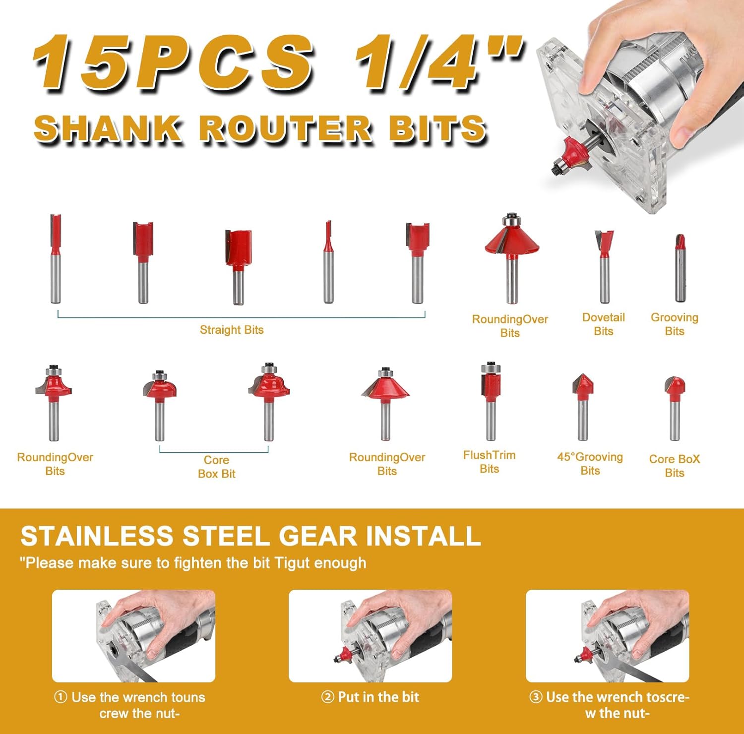 Wingfly Fresatrice per Bordi a Batteria per Dewalt 18V/20V - immagine 5